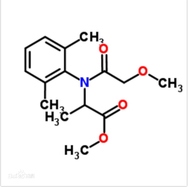 Metalaxyl ��˪�� �ṹʽ.jpg